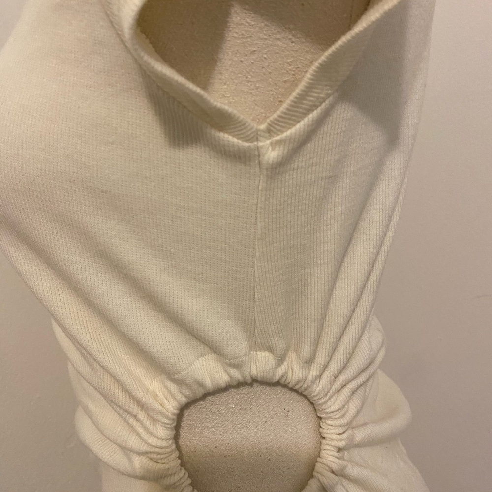 Melrose and Market Cream Gathered Midi Dress - Picture 9 of 9
